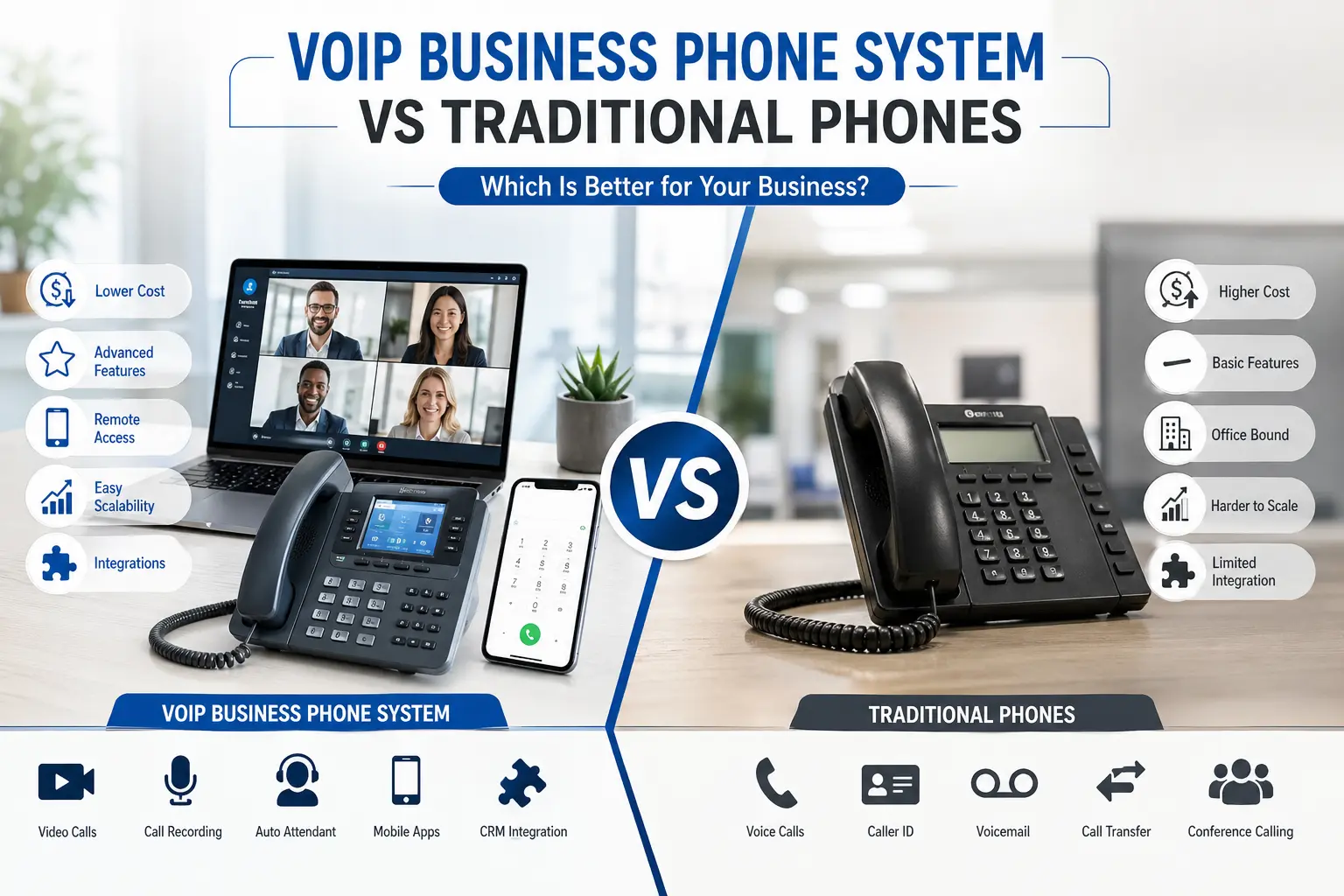 VOIP Business Phone System vs Traditional Phones